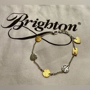 Brighton Ankle Bracelet with Silver and Gold Accents